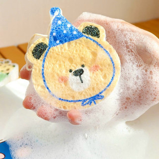 Miếng Bọt Biển Bột Gỗ Hoạt Hình Dùng Để Rửa Chén, Cọ Nồi, Cọ Rửa Nhà Bếp -TotoMoo.Homdecor