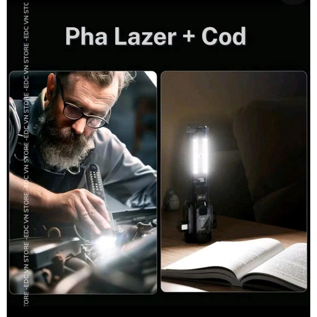 Đèn Pin F35 Led lazer Siêu Sáng Đèn Sinh Tồn - Còi Báo Động - Cắt Dây An Toàn Hàng Cao Cấp