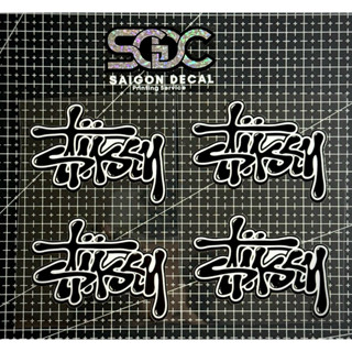Tem Sticker DTF Chữ Graffiti Chữ Đen Nền Trắng Viền Đen , Dán Trang Trí Được Nhiều Vị Trí Trên Xe |SGDC - 1 Cái/Cặp|