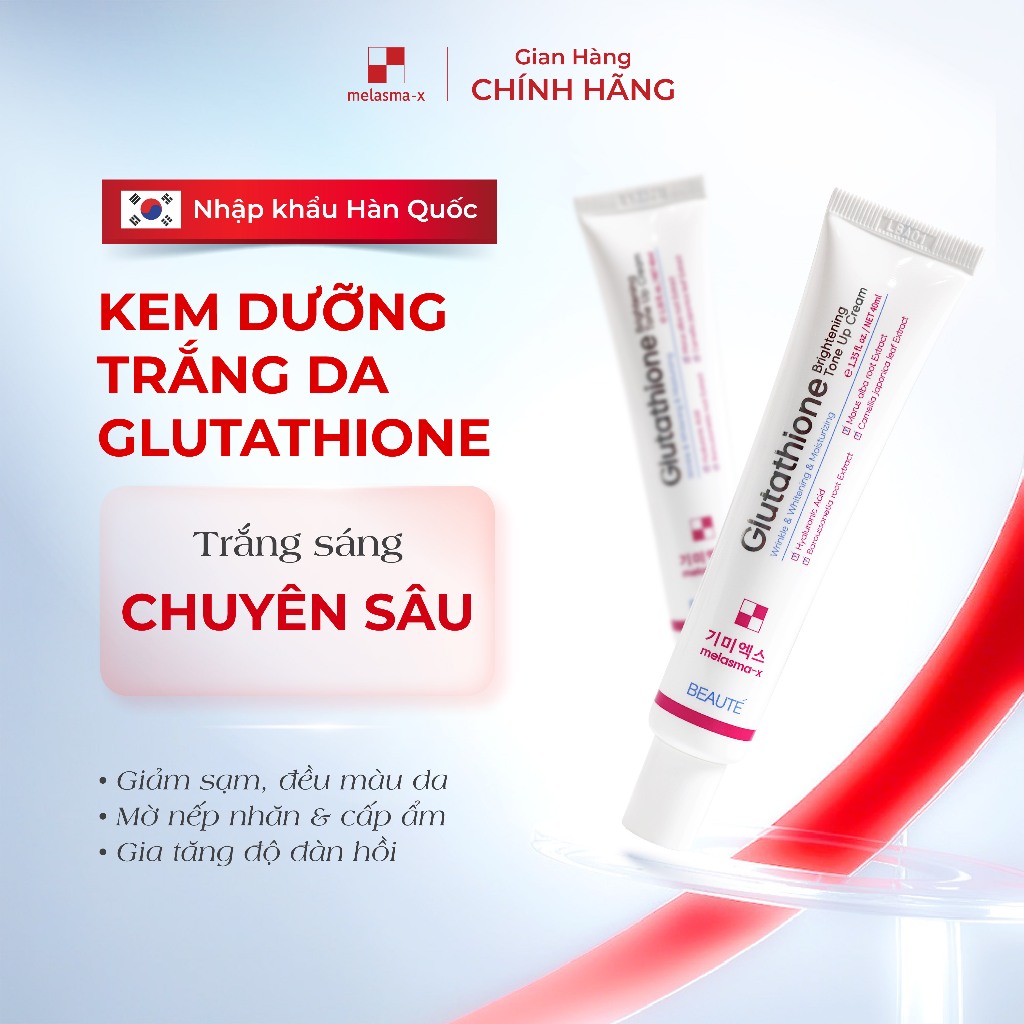 Kem Dưỡng Nâng Tone & Hỗ Trợ Sáng Da MELASMA-X Glutathione Brightening Tone  Up Cream