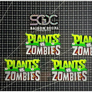 Tem Sticker DTF Chữ Plants Vs Zombies, Dán & Tinh Chỉnh Được Nhiều Vị Trí Trên Xe |SGDC - 1 Cái/Cặp|