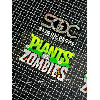 Tem Sticker DTF Chữ Plants Vs Zombies, Dán & Tinh Chỉnh Được Nhiều Vị Trí Trên Xe |SGDC - 1 Cái/Cặp|