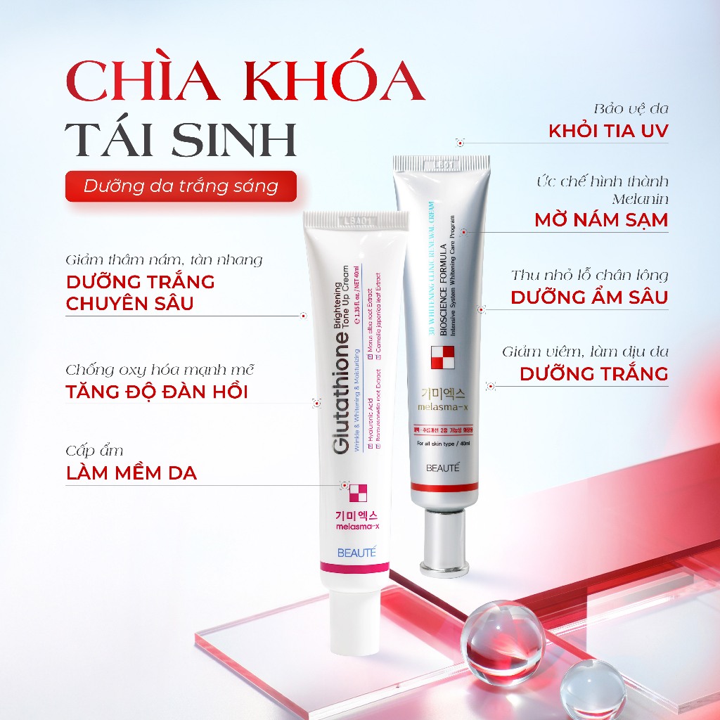 Combo mờ nám trắng da Melasma-X Kem Nám 3D & Kem Dưỡng Trắng 3D mờ thâm nám, chính hãng Hàn Quốc
