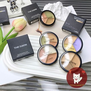 [THE SAEM] Bảng Che Khuyết Điểm 3 Ô The Saem, Cover Perfection Triple Pot Concealer, 4.5gx3
