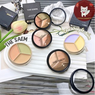 [THE SAEM] Bảng Che Khuyết Điểm 3 Ô The Saem, Cover Perfection Triple Pot Concealer, 4.5gx3
