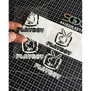Tem Sticker DTF Rabbit PL•AY B•O•Y Dán & Tinh Chỉnh Được Nhiều Vị Trí Trên Xe - 2 Màu Sắc |SGDC - 1 Cái/Cặp|