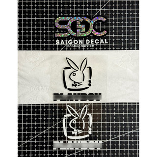 Tem Sticker DTF Rabbit PL•AY B•O•Y Dán & Tinh Chỉnh Được Nhiều Vị Trí Trên Xe - 2 Màu Sắc |SGDC - 1 Cái/Cặp|