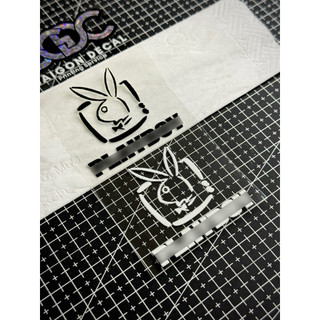 Tem Sticker DTF Rabbit PL•AY B•O•Y Dán & Tinh Chỉnh Được Nhiều Vị Trí Trên Xe - 2 Màu Sắc |SGDC - 1 Cái/Cặp|