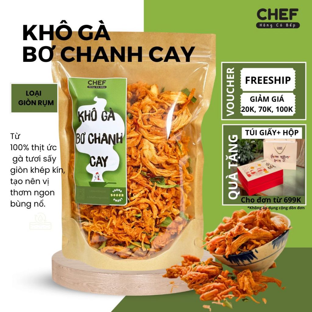 Khô gà lá chanh - Giá Tốt, Miễn Phí Vận Chuyển, Đủ Loại | Shopee