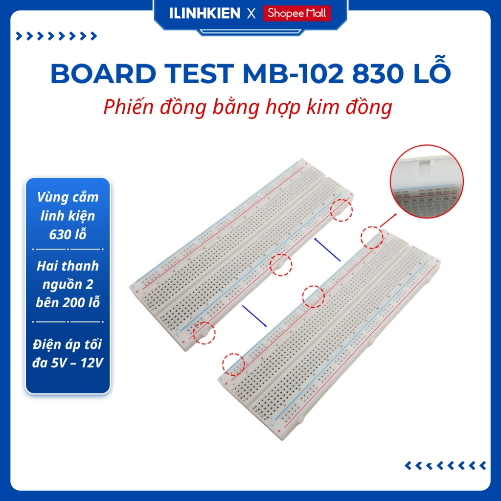 Board test mạch MB-102 chất lượng tốt ilinhkien