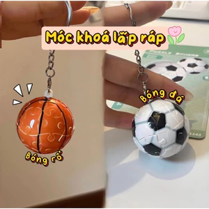 Móc Khóa Xếp Hình Bóng Đá,Bóng Rổ,Bida 3D quà tặng,tỏ tình