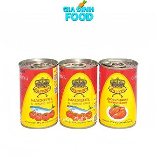 [Thùng 100 lon] Cá Nục Xốt Cà Sea Crown, Hộp Vàng, Cá Nục Thái Lốc 10 lon - 155g