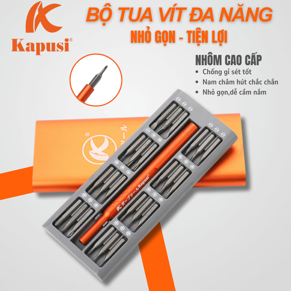 Bộ tua vít đa năng 48 món KAPUSI (chuyên sửa laptop, smartphone, iphone, mắt kính, đồng hồ, camera)