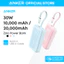 Anker Zolo Power Bank 20,000mAh 30W Portable Charger with Built-in USB-C Cable for Travel A1689