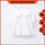 ZANE ÁO SƠ MI CỔ BÈO TRẮNG NỮ DỄ THƯƠNG (Q220710012)