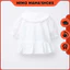 ZANE ÁO SƠ MI CỔ BÈO TRẮNG NỮ DỄ THƯƠNG (Q220710012)