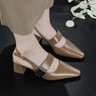 Sandal Cao Gót Nữ gót vuông cao 5P khóa Vuông êm và mềm mã SandalTagVuong phù hợp đi chơi đi làm