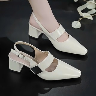 Sandal Cao Gót Nữ gót vuông cao 5P khóa Vuông êm và mềm mã SandalTagVuong phù hợp đi chơi đi làm