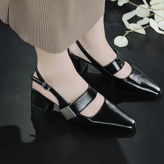 Sandal Cao Gót Nữ gót vuông cao 5P khóa Vuông êm và mềm mã SandalTagVuong phù hợp đi chơi đi làm