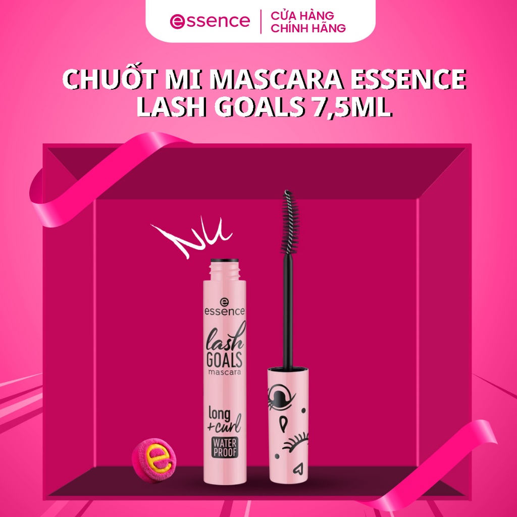 Chuốt mi Mascara Essence Lash Goals Volume Curl chống nước hiệu quả làm dài và làm dày mi 7,5ml