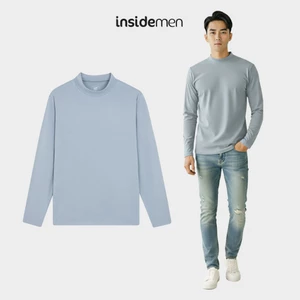 Áo Thun Giữ Nhiệt Nam Xám Insidemen Thoáng Khí Mềm Mịn Co Giãn Body Fit ILT026EDP01