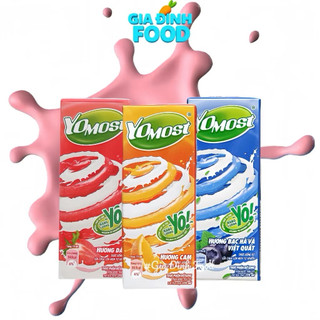 [Thùng 48 hộp] Sữa chua uống Yomost vị Cam/ Dâu/ Việt quất - 170ml/ lốc 4 hộp