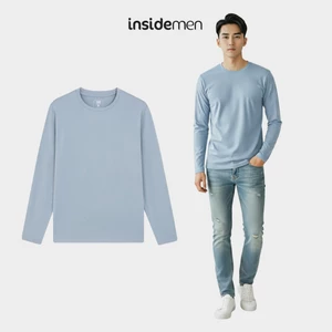 Áo Thun Giữ Nhiệt Nam Xám Insidemen Thoáng Khí Mềm Mịn Co Giãn Body Fit ILT025EDP01