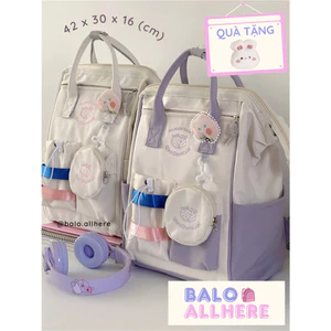 BaLo (XINHXINH) Balo Cặp Sách Nữ Đi Học Quai Xách Có Bấm Dung Tích Lớn BL138
