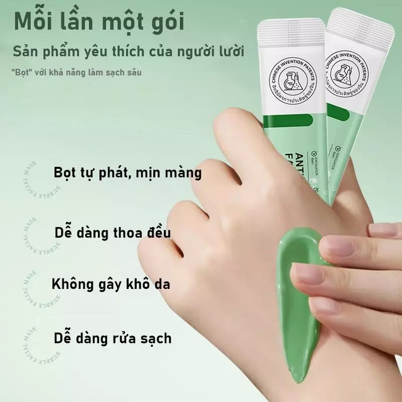 Mặt Nạ Bong Bóng Anthocyanin/bỏ mụn đầu đen, mụn ẩn, mụn trứng cá, làm sạch sâu, thu nhỏ lỗ chân lông, dưỡng ẩm