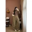 Quần jeans nữ Nâu Hari Ống Cong Dáng Jeans Harem Form Rộng Phong Cách Hàn