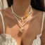 Vòng Cổ Nhiều Lớp Tua Rua Hình Vỏ Sò Dành Cho Nữ DCMH03