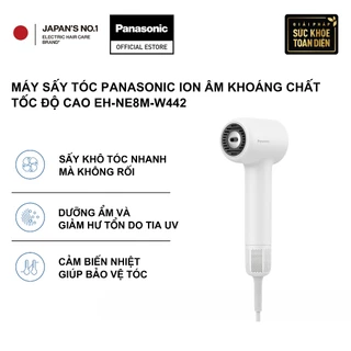 [Chính hãng] Máy sấy tóc Panasonic Ion khoáng tốc độ cao EH-NE8M-W442 - Sấy khô nhanh, dưỡng ẩm & giảm hư tổn do tia UV