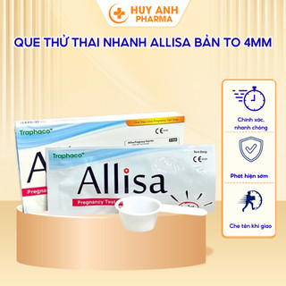 [Che Tên] Que Thử Thai Nhanh Allisa Bản To 4mm  Dụng Cụ Phát Hiện Thai Sớm 2 Vạch Chính Xác Tại Nhà