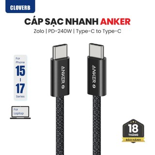 Cáp Sạc Nhanh 240W Anker Zolo A8060 Bọc Dù USB-C cho iPhone iPad Macbook
