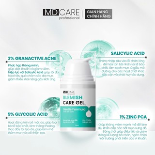 Gel chấm mụn hỗ trợ cải thiện mụn viêm MD CARE MEGADUO và MEGADUO PLUS 15ml