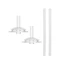 - Bộ núm hút/dây hút thay thế silicone Moyuum - 2 núm + 2 dây hút thẳng