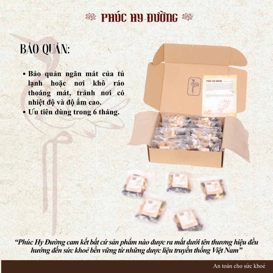 Bạch Nhan Trà Phúc Hy Đường -  Trà dưỡng trắng, đẹp da, an tâm dưỡng sắc