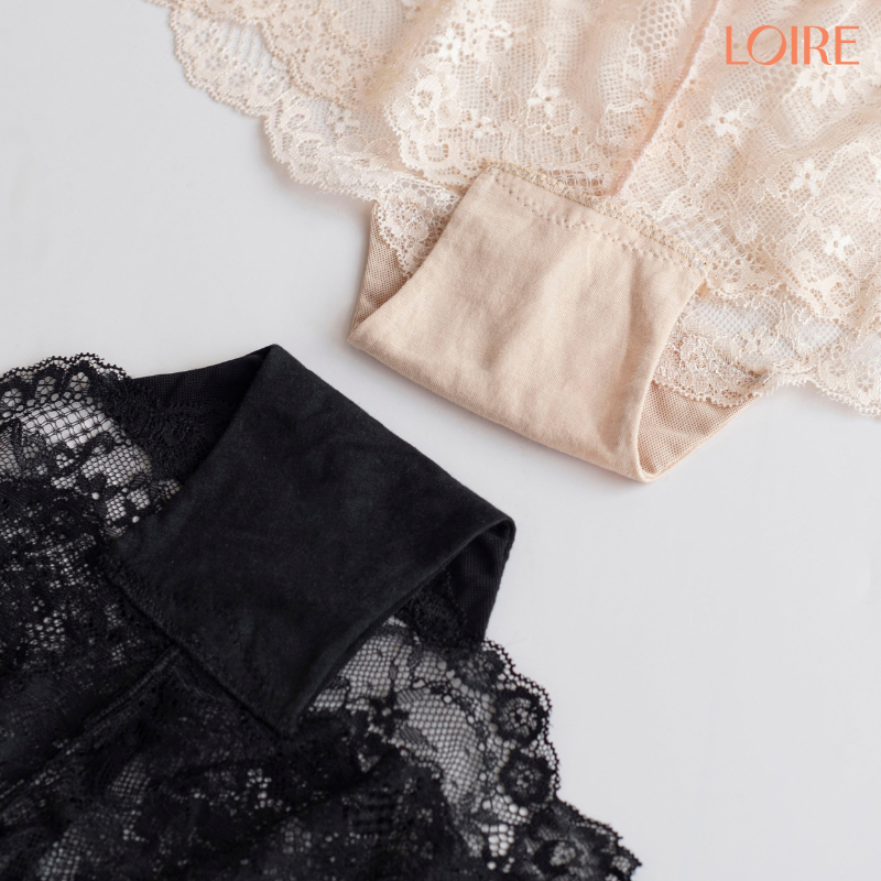 Combo 4 Quần Lót Ren Nữ Sexy Loire VQ078-QL522 Dáng Hipster Co Giãn Tốt Mềm Mại Đáy Cotton Kháng Khuẩn