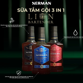 Sữa tắm gội rửa mặt 3in1 Nerman Lion Bartender 330g