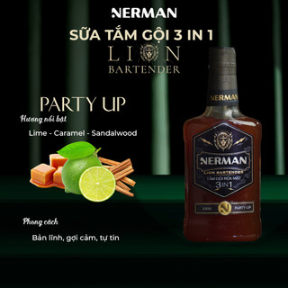 Sữa tắm gội rửa mặt 3in1 Nerman Lion Bartender 330g