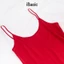 Đầm ngủ Váy ngủ 2 dây lụa satin màu đỏ gợi cảm iBasic 7916