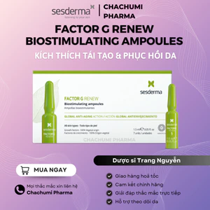 Tinh chất Sesderma Factor G Renew Biostimulating Ampoules 7 x1.5ml – Hỗ Trợ Phục Hồi Tái Tạo Da