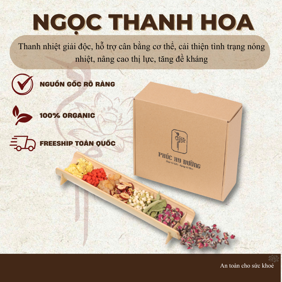 Ngọc Thanh Hoa Phúc Hy Đường - Thanh nhiệt, giải độc, cân bằng khí huyết, dưỡng nhan từ bên trong