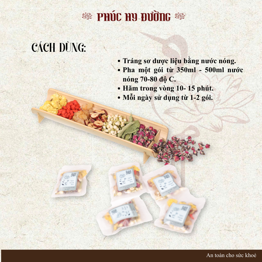 Ngọc Thanh Hoa Phúc Hy Đường - Thanh nhiệt, giải độc, cân bằng khí huyết, dưỡng nhan từ bên trong