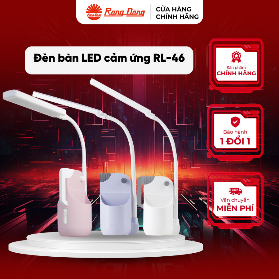 Đèn bàn Rạng Đông chính hãng cảm ứng model RD-RL-46 bảo vệ thị lực ...
