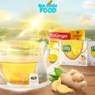 Trà Gừng Cozy Túi Lọc Hot Ginger Hương Vị Cay Ngọt Hỗ Trợ Làm Ấm Cơ Thể (20 gói x 2g)
