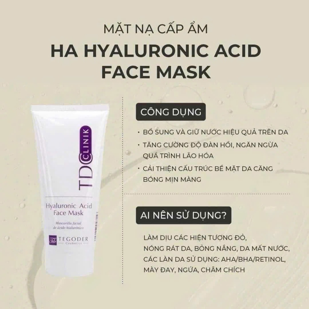 [HÀNG CÔNG TY] Mặt Nạ Tegoder Hyaluronic Acid Cấp Ẩm Căng Bóng Tức Thì  50ML