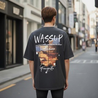 Áo thun Stee Cổ tròn WASSUP II Localbrand ICVCVNI Unisex