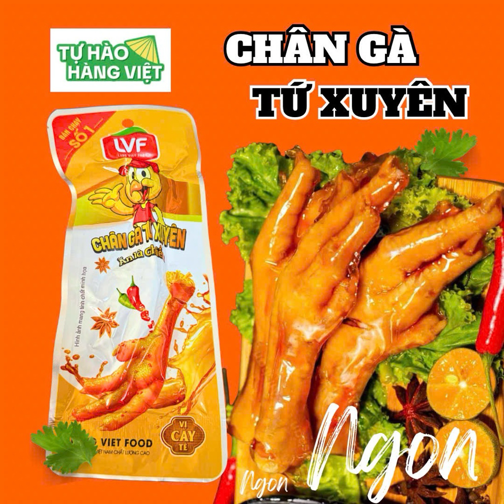 Combo 30 Chân Gà Tứ Xuyên (Đỏ) ngon giòn cay hàng chính hãng
