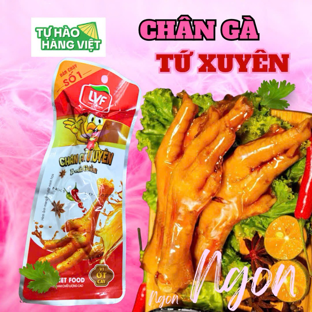 Combo 30 Chân Gà Tứ Xuyên (Đỏ) ngon giòn cay hàng chính hãng